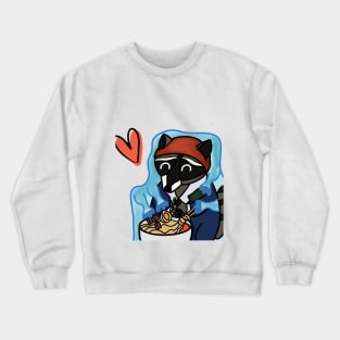 Racoon ramen jutsu Crewneck Sweatshirt